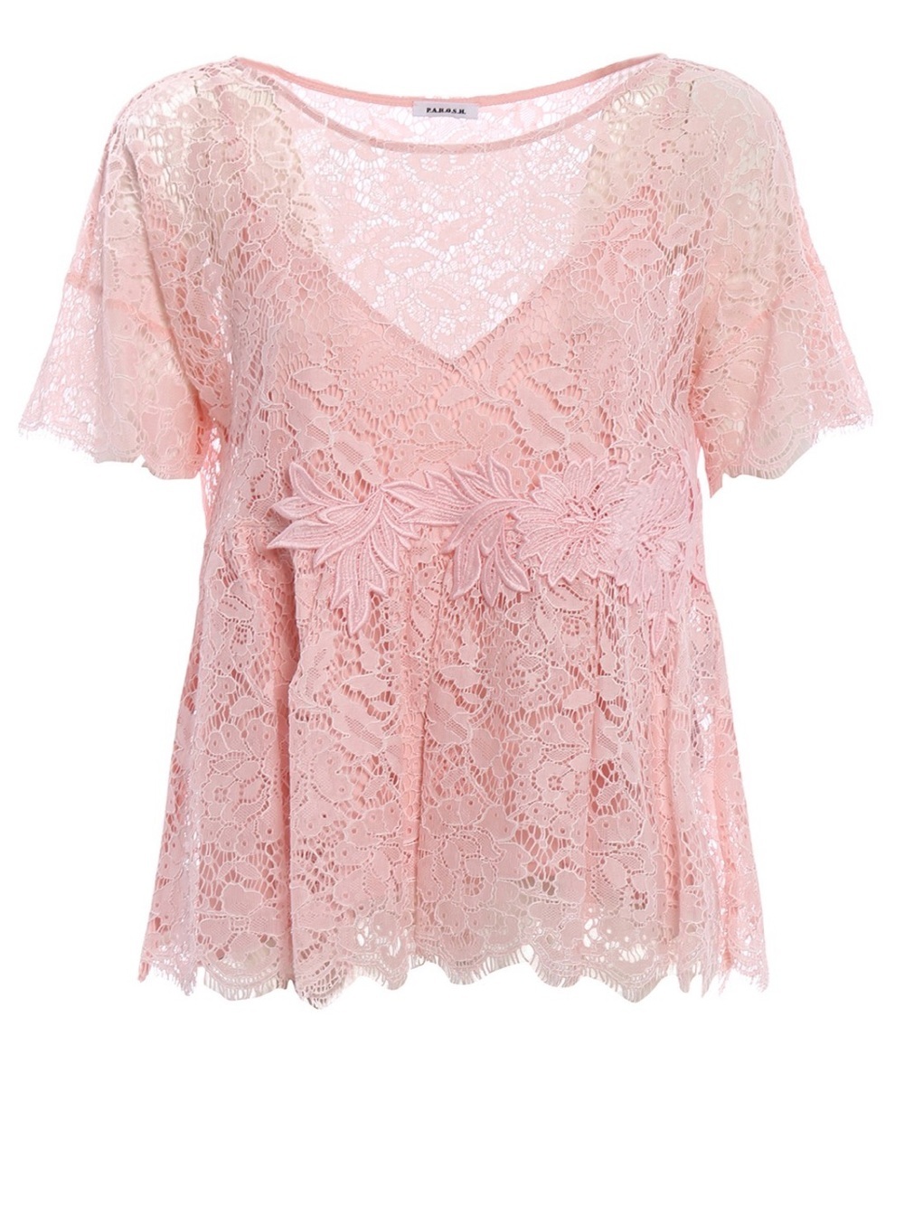 P.A.R.O.S.H Lace and Camisole Luxury Top